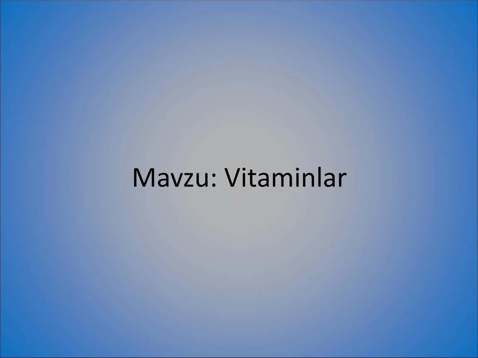 Vitaminlar