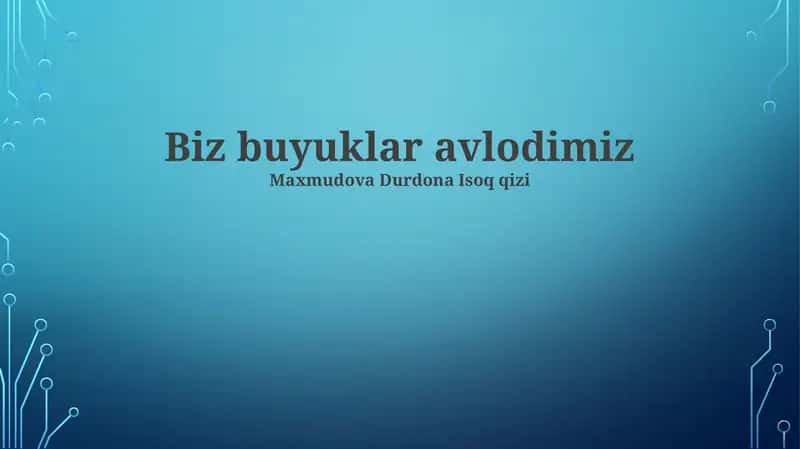 Madaniy Boyliklar