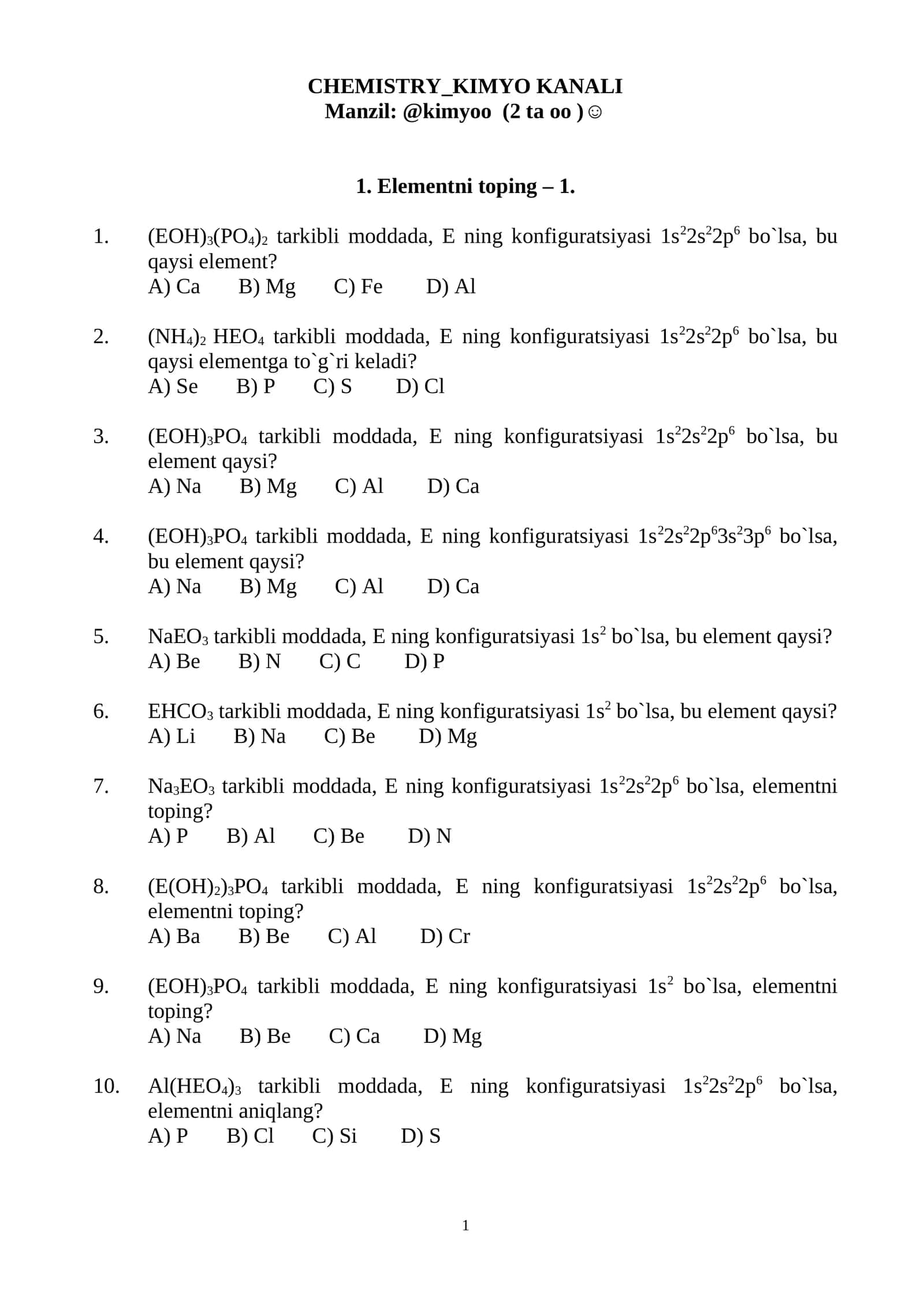 CHEMISTRY_KIMYO KANALI