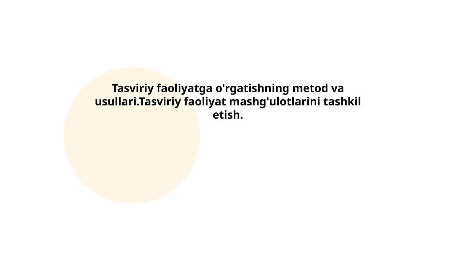 Tasviriy faoliyatga o'rgatishning metod va usullari