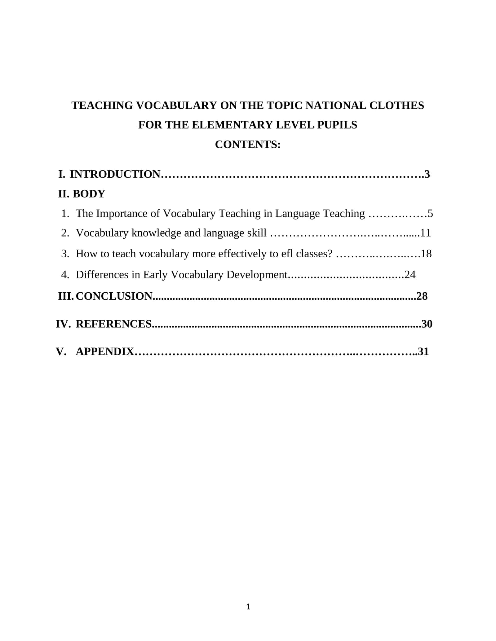 TEACHING VOCABULARY ON THE TOPIC NATIONAL CLOTHES FOR THE ELEMENTARY LEVEL PUPILS