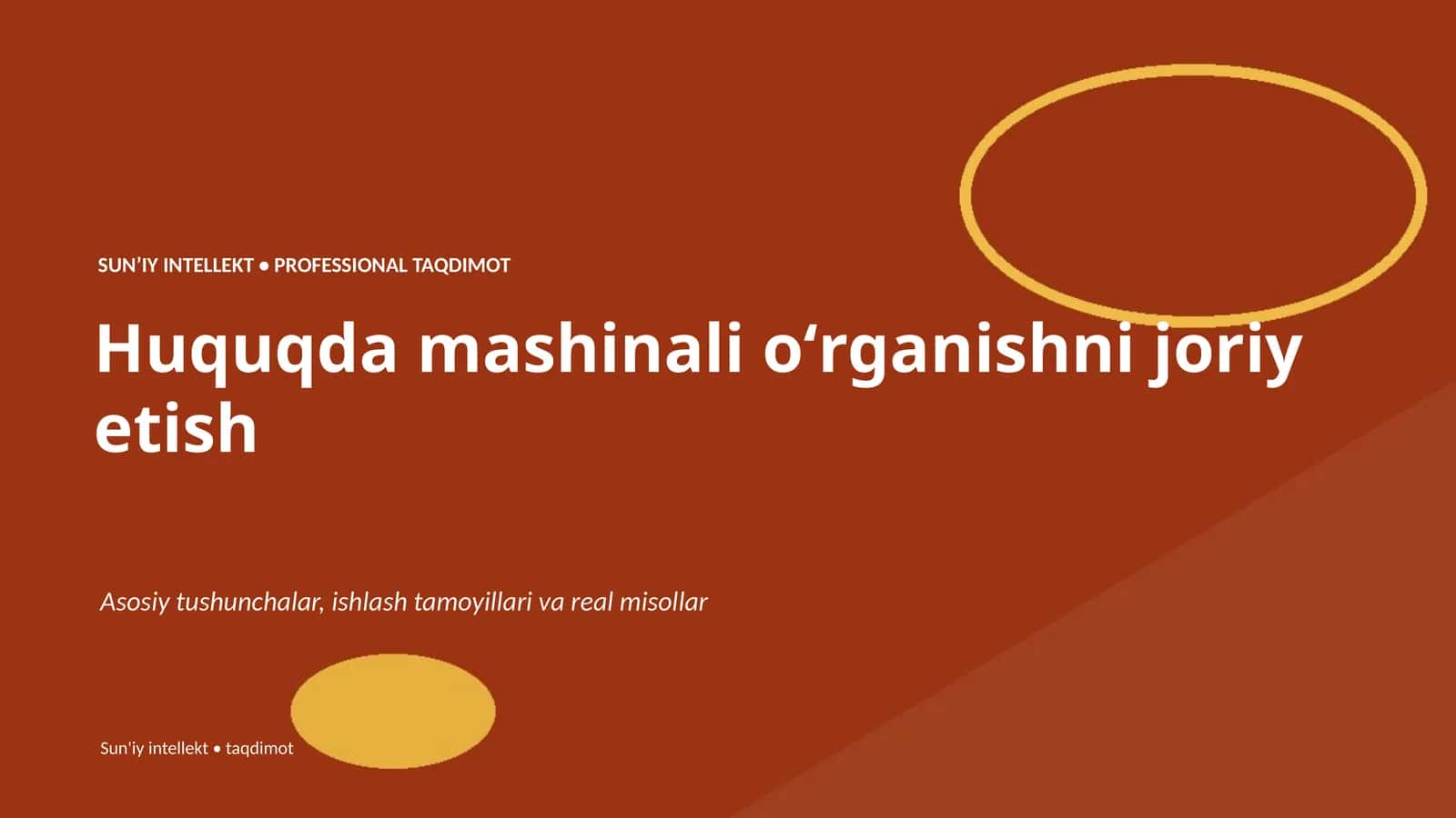 Huquqda mashinali oʻrganishni joriy etish