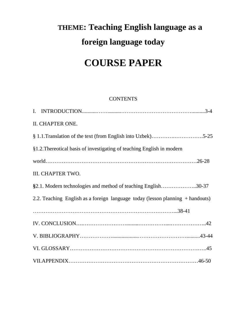 Teaching English language as a foreign language today
