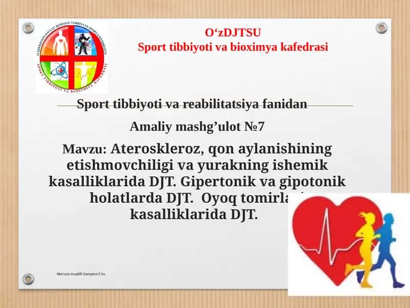 SPort tibbiyoti va bioximya kafedrasi
