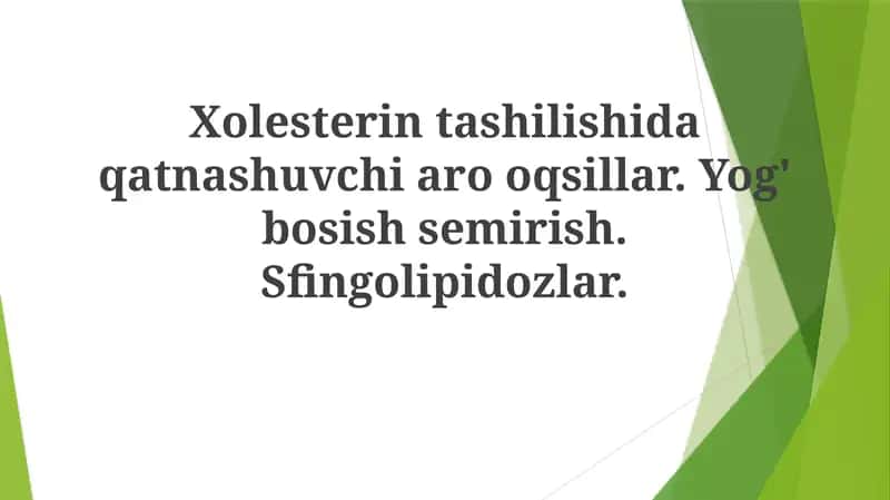 Semirib va dislipidemiya