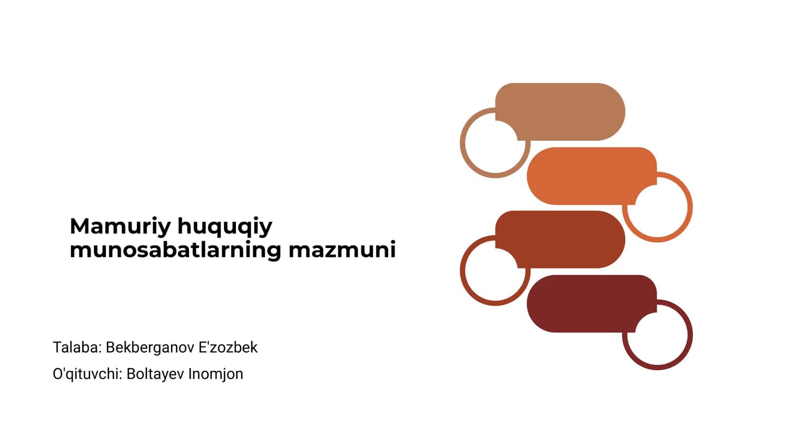 Mamuriy huquqiy munosabatlarning mazmuni