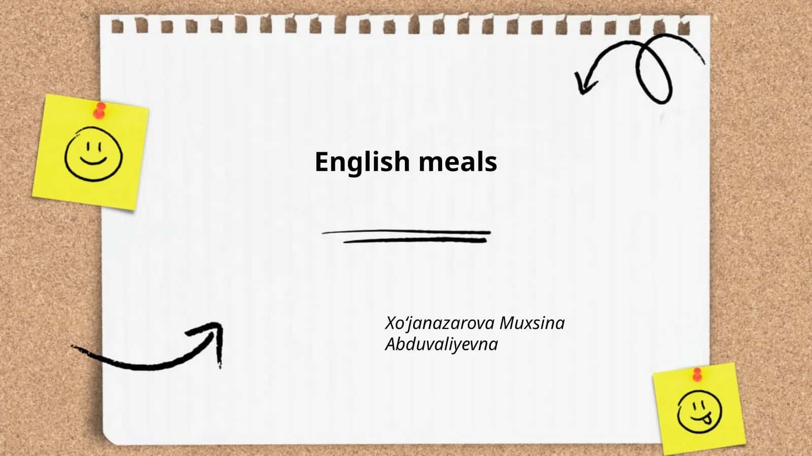 English meals