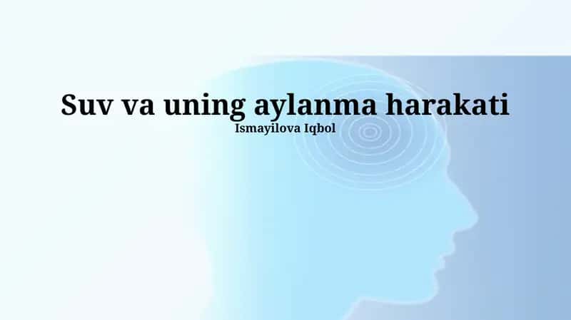 SUVning Aylanma Harakati