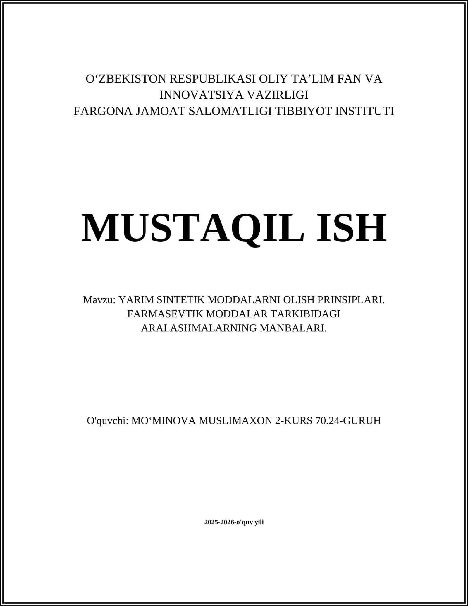 Yarim Sintetik Moddalar