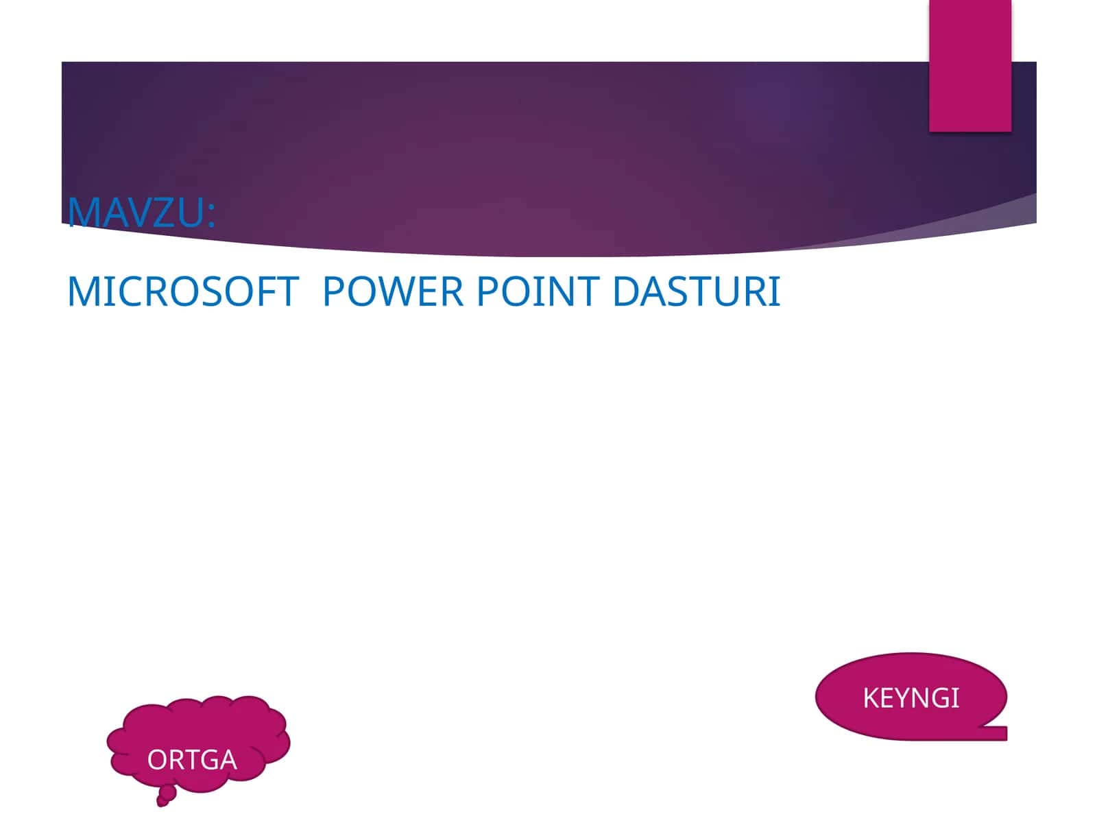 MICROSOFT POWER POINT DASTURI