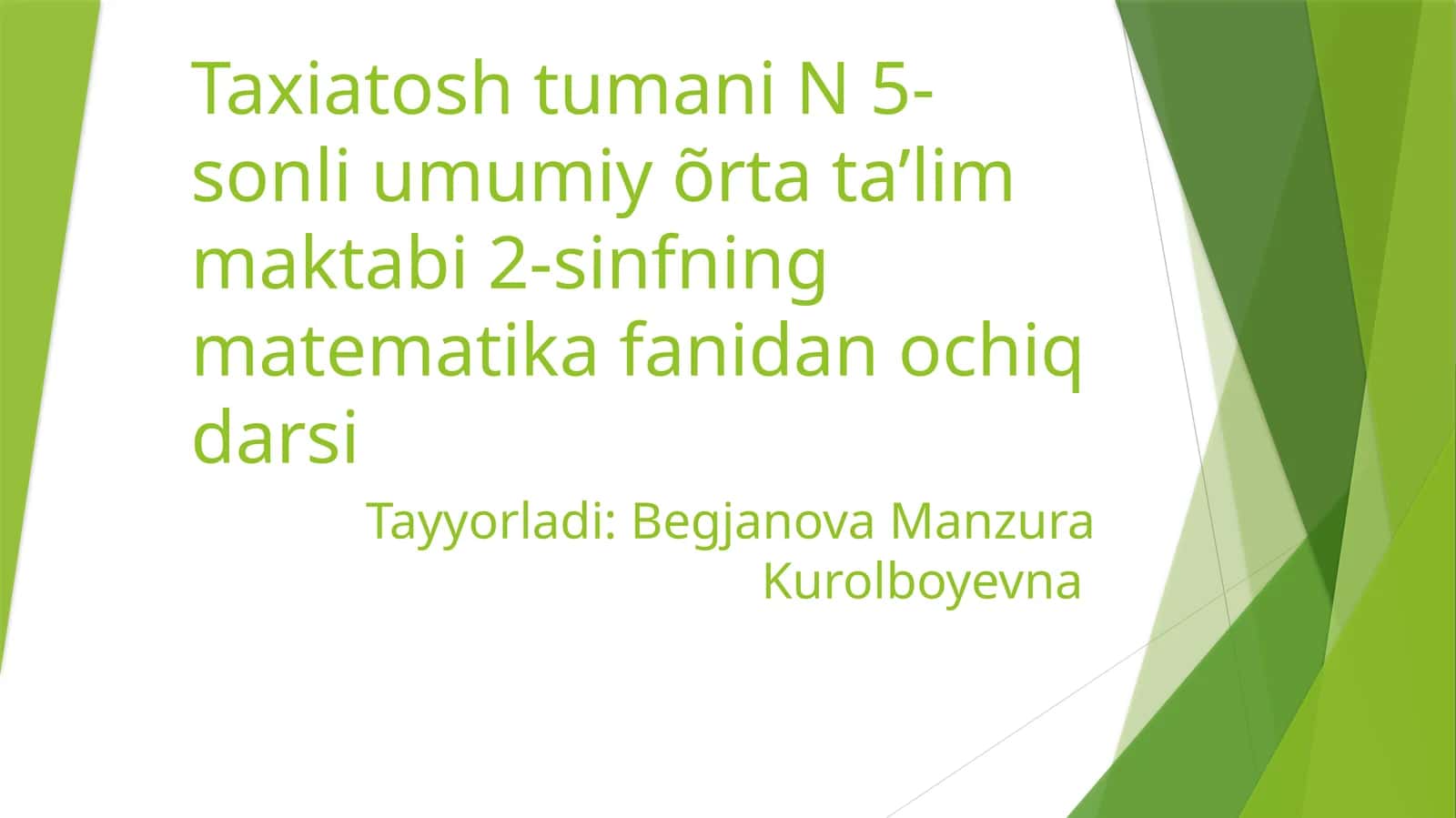 Taqsimot qonuni. Masalalar va misollar yechish. Yuzani topish. Dam olish daqiqa. Qiziqarli topshiriqlar. Uyga vazifa