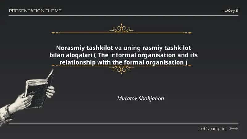 Norasmiy tashkilot va uning rasmiy tashkilot bilan aloqalari