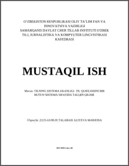 TILNING SISTEMA EKANLIGI