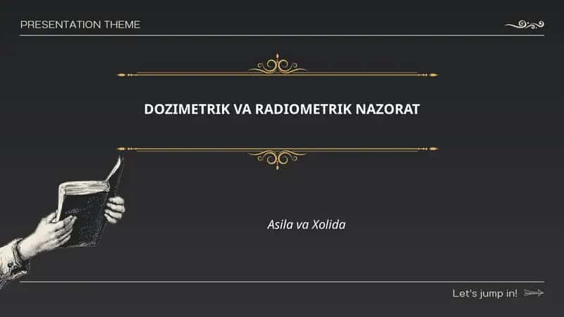 Dozimetrik va Radiometrik Nazorat