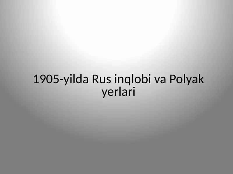 1905-yilda Rus inqlobi va Polyak yerlari