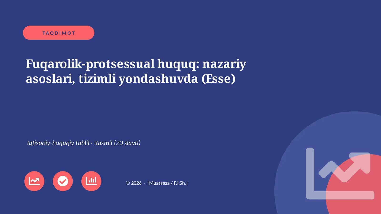 Fuqarolik-protsessual huquq: nazariy asoslari, tizimli yondashuvda (Esse)