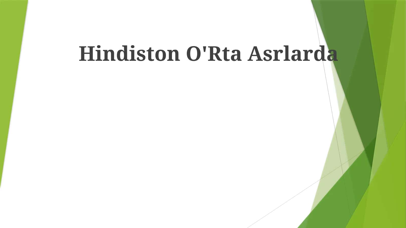 Hindiston O'Rta Asrlarda