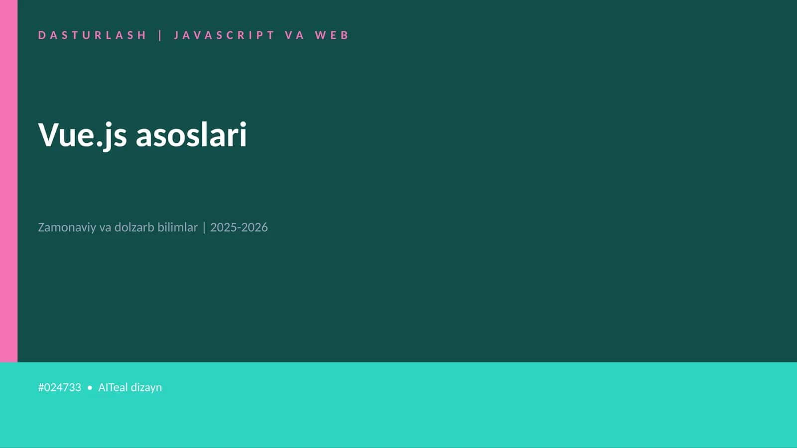 DASTURLASH | JAVASCRIPT VA WEB