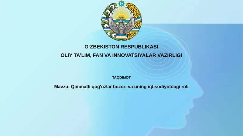 Qimmatli qog'ozlar bozori va uning iqtisodiyotdagi roli