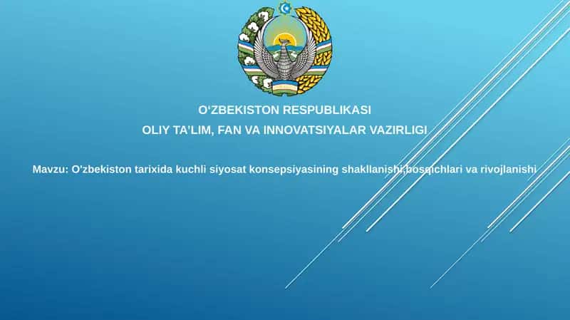 O'zbekistonda kuchli siyosat konsepsiyasi