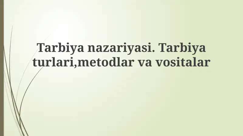 Tarbiyanazariyasi