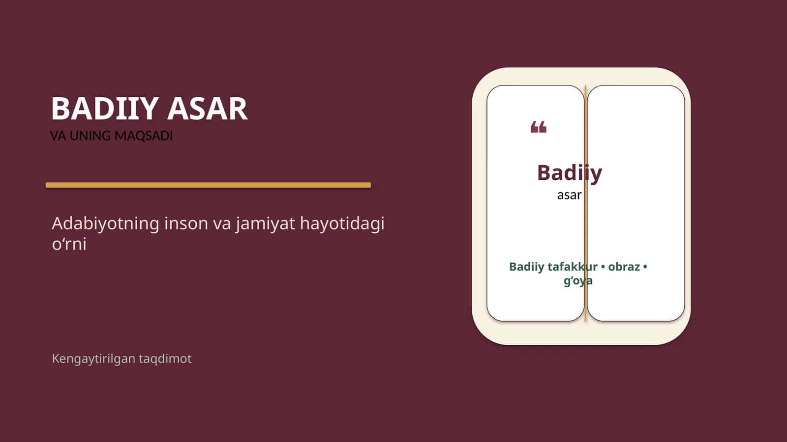 Badiiy asar