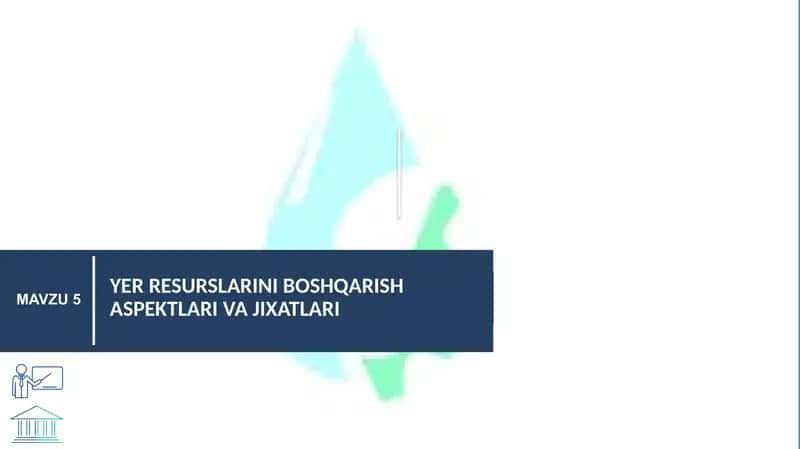 YER RESURALARINI BOSHQARISH