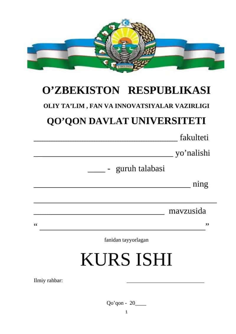 Kurs ishi elektron darsliklar