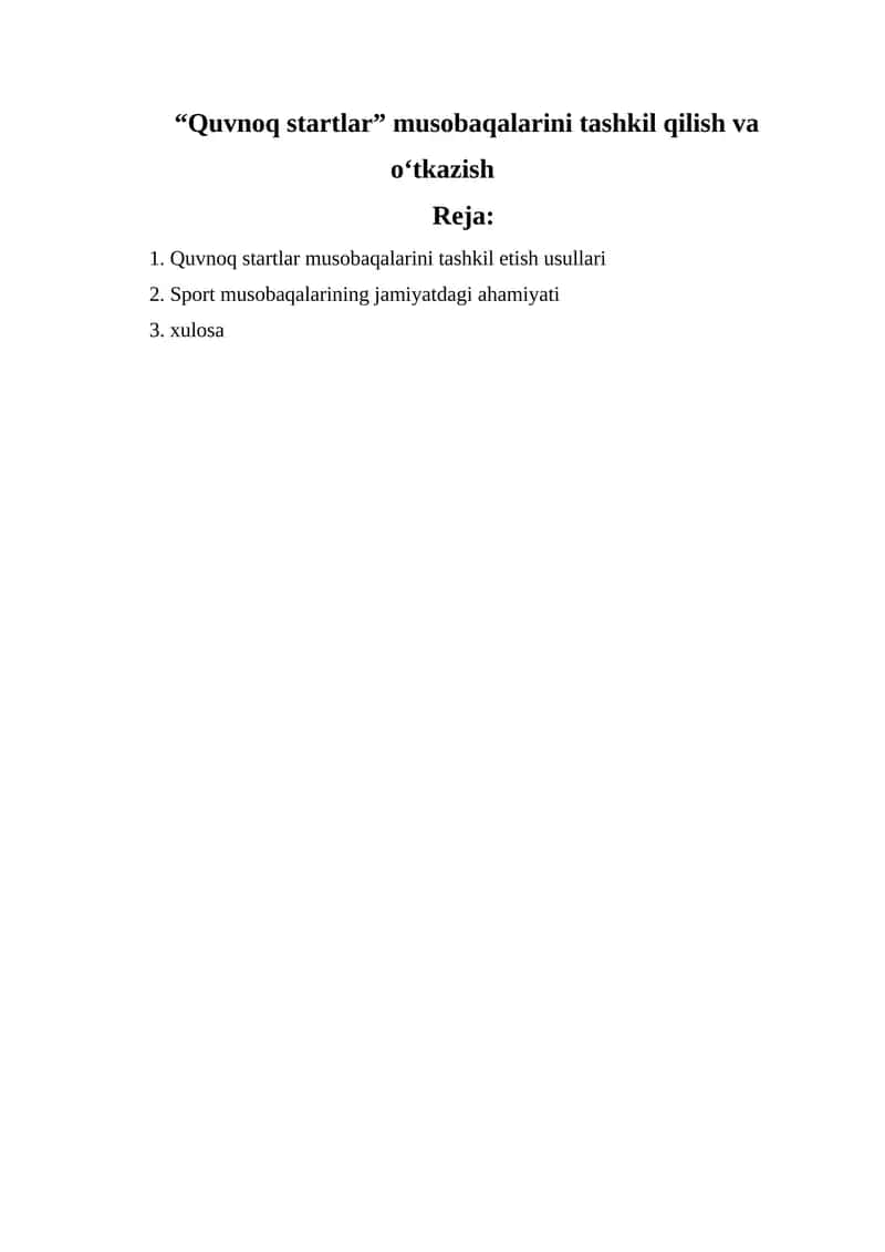 Quvnoq startlar musobaqalari