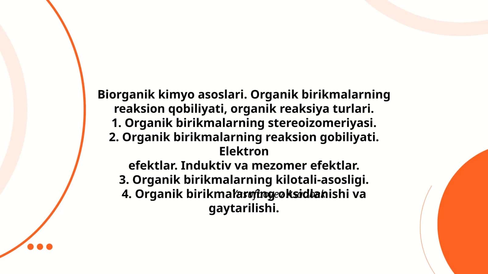 Biorganik kimyo asoslari
