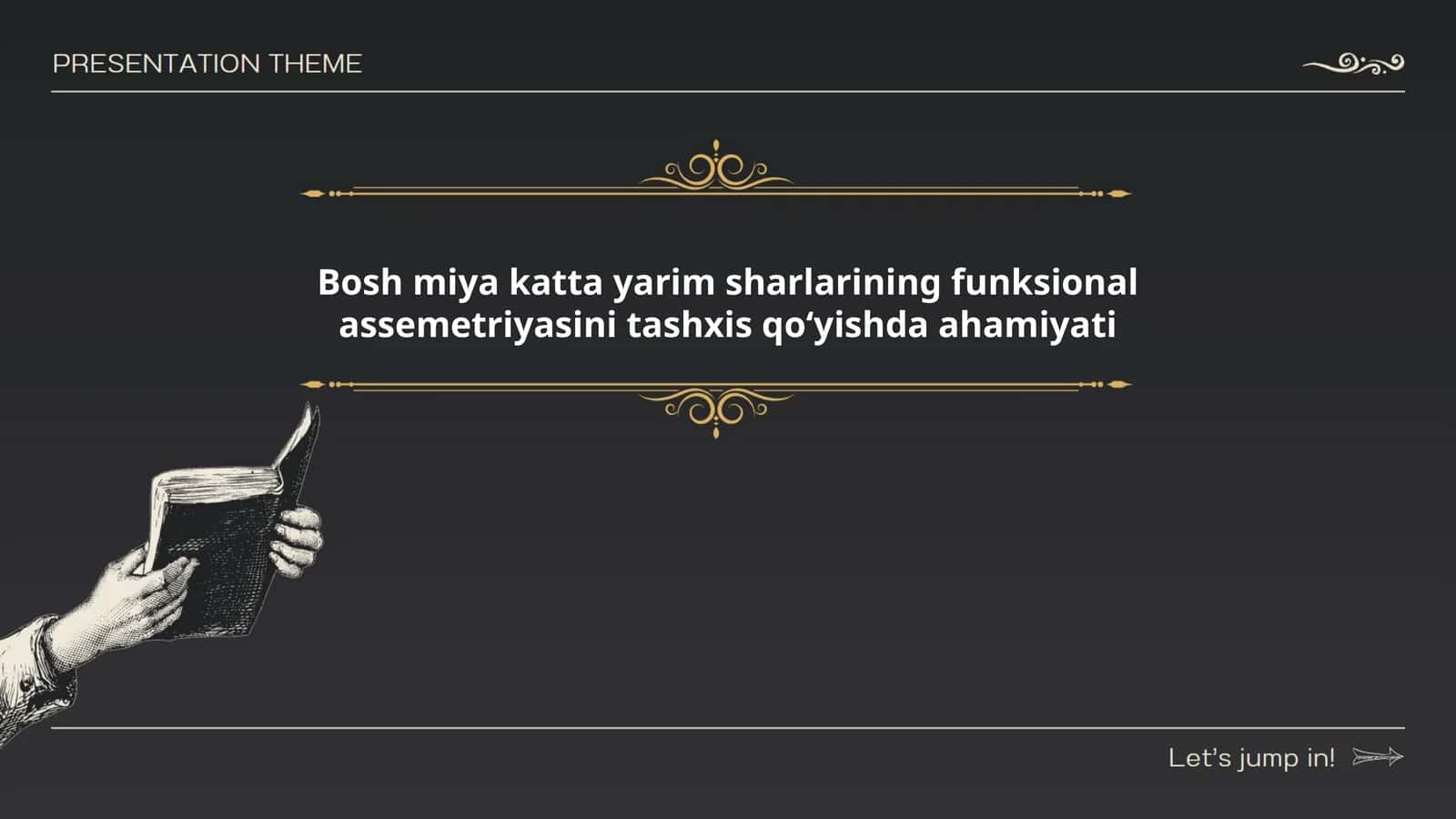 Bosh miya katta yarim sharlarining funksional assemetriyasini tashxis qo‘yishda ahamiyati