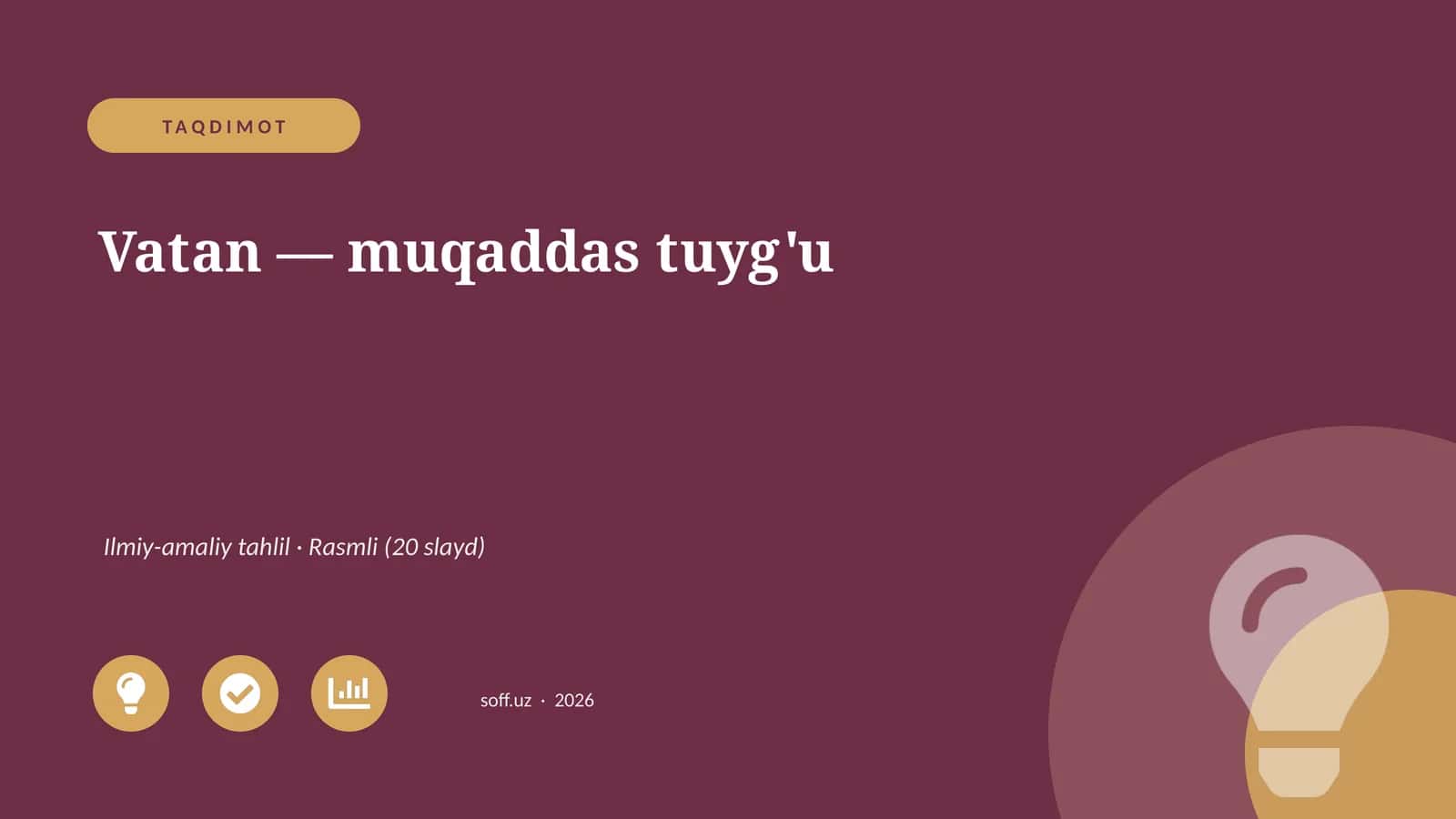 Vatan — muqaddas tuyg'u