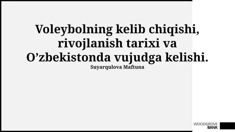 Voleybol tarixi va rivojlanishi