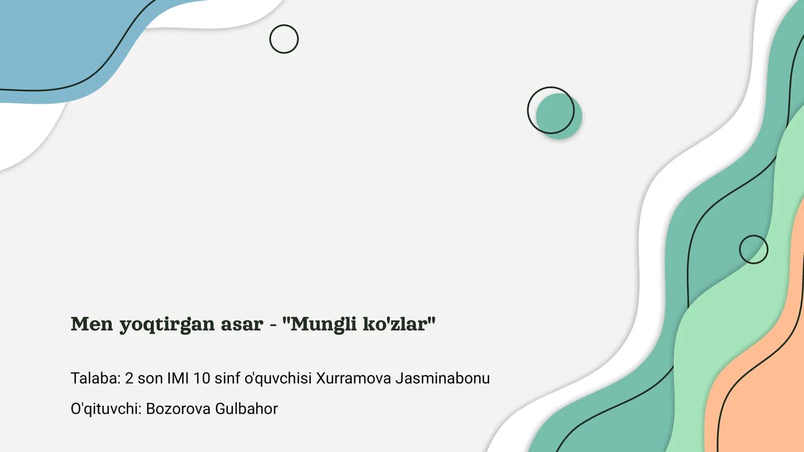 Mungli ko'zlar