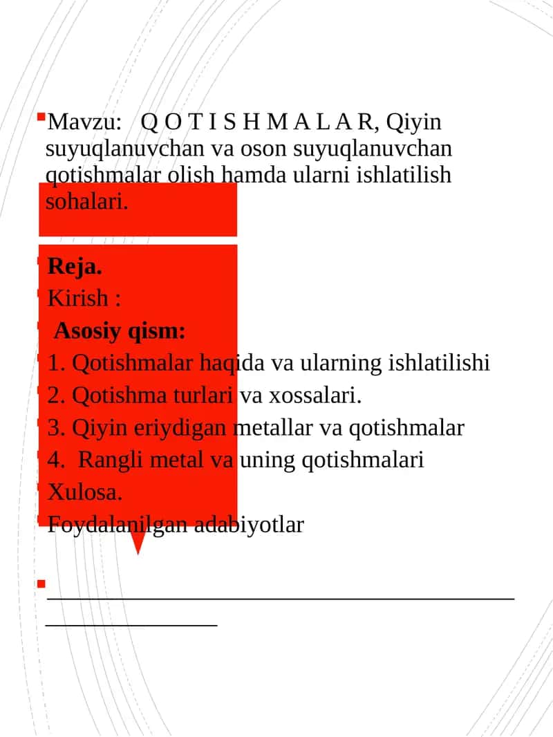 Qotishmalar