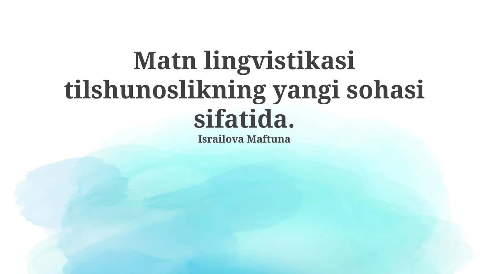 Matn Analizi Usullari