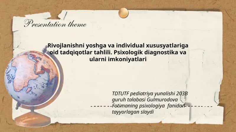 Psixologik diagnostika va ularni imkoniyatlari