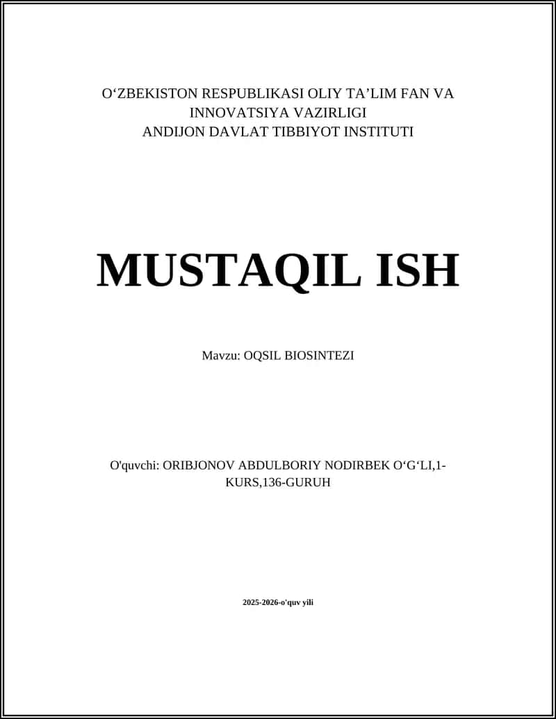 Oqsil biosintezi