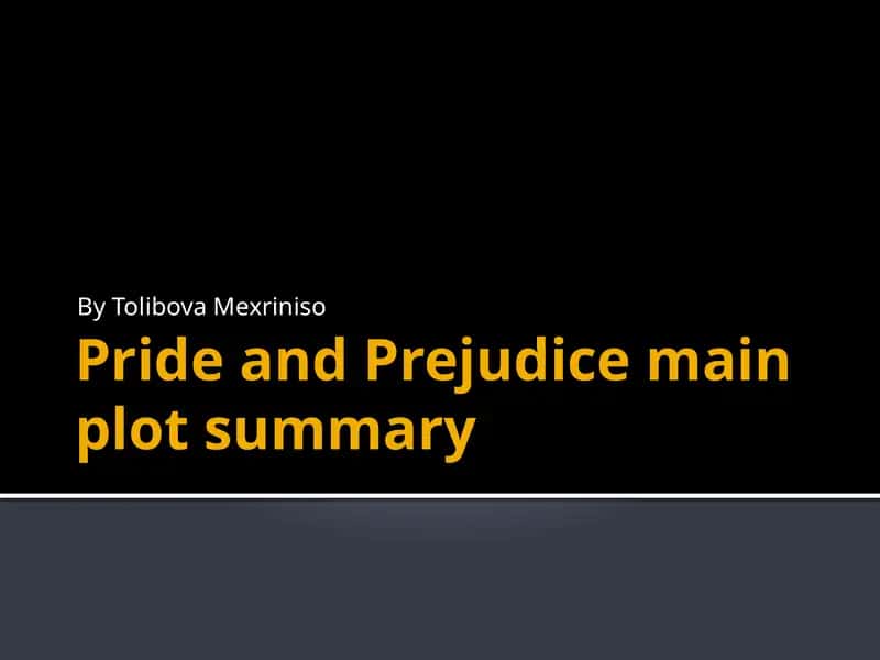 Pride and Prejudice