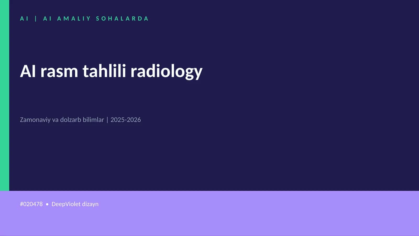 AI rasm tahlili radiology