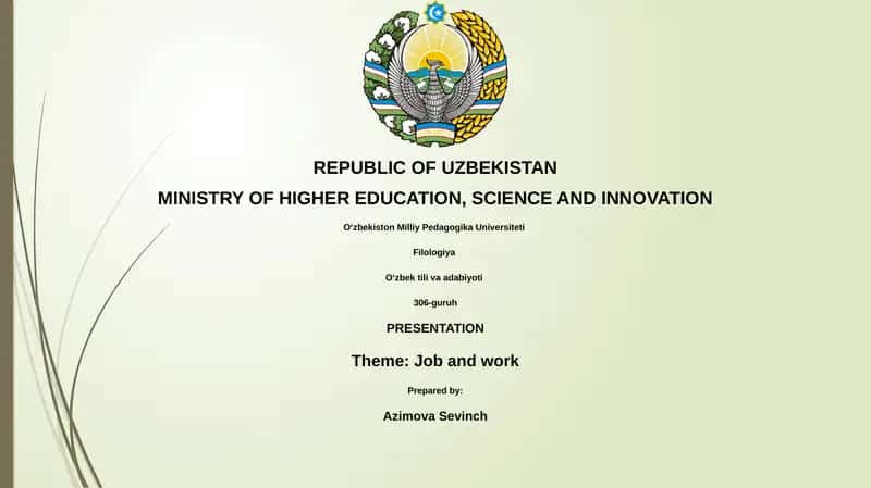 Job and Work