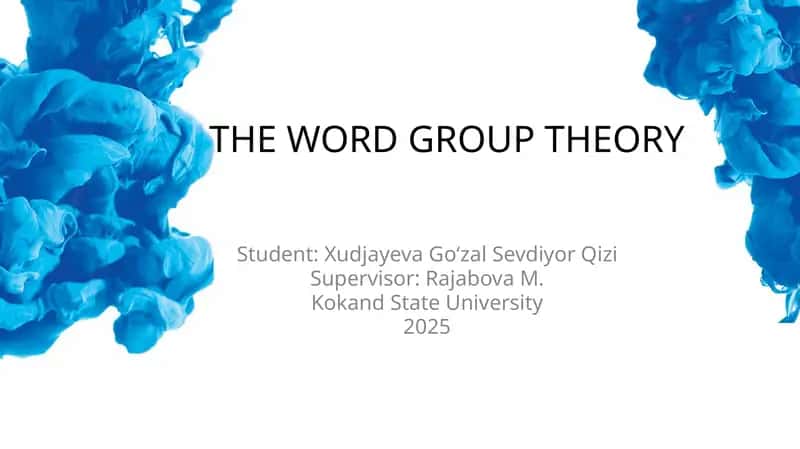 THE WORD GROUP THEORY