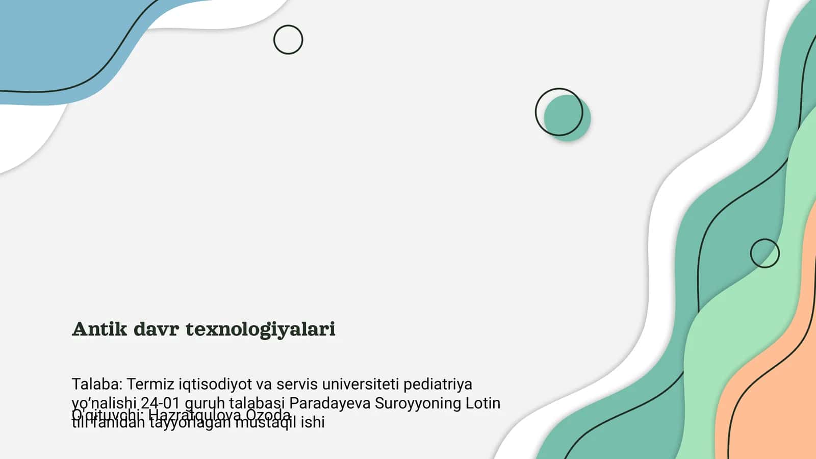Antik davr texnologiyalari