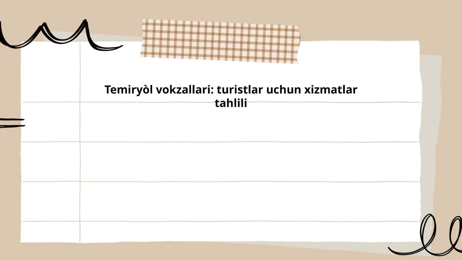 Temiryòl vokzallari: turistlar uchun xizmatlar tahlili