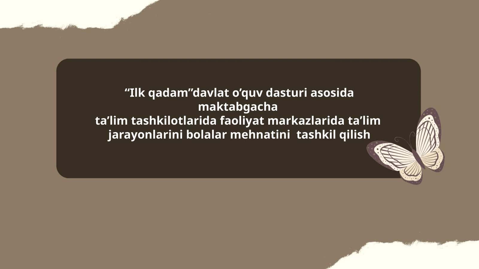 Ilk qadam dasturining asosiy maqsadlari