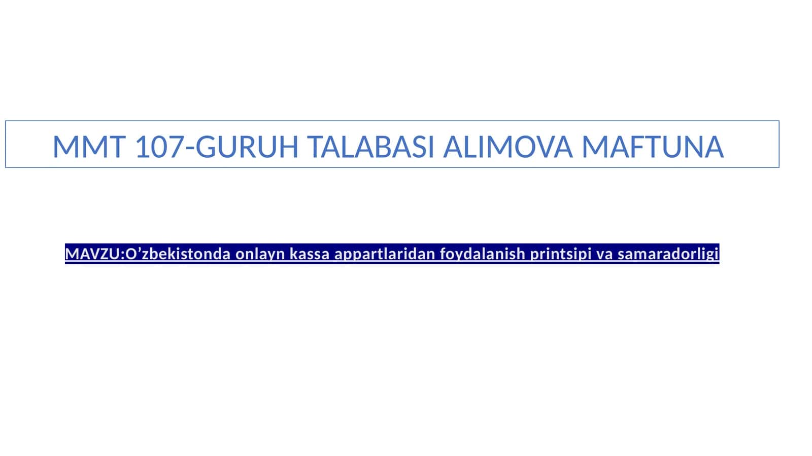 O’zbekistonda onlayn kassa apparatlaridan foydalanish printsipi va samaradorligi
