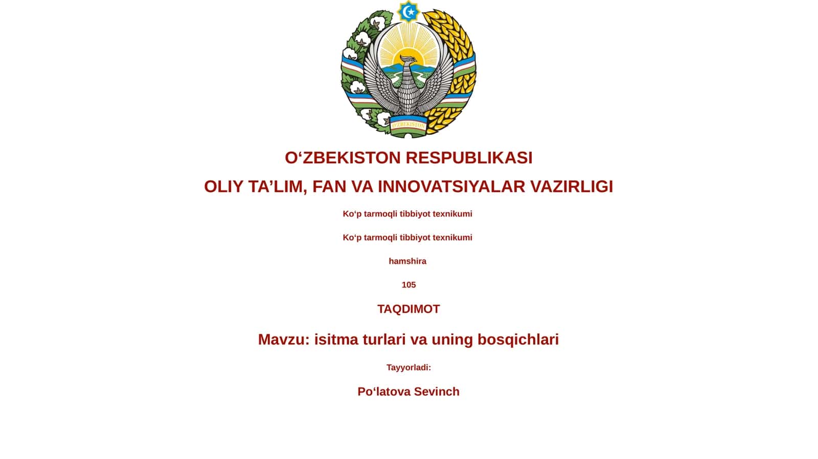 isitma turlari va uning bosqichlari