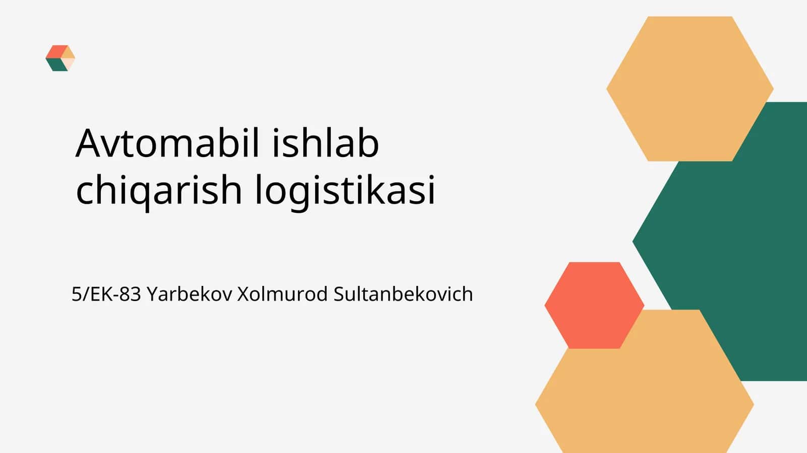Avtomobil ishlab chiqarish logistikasi