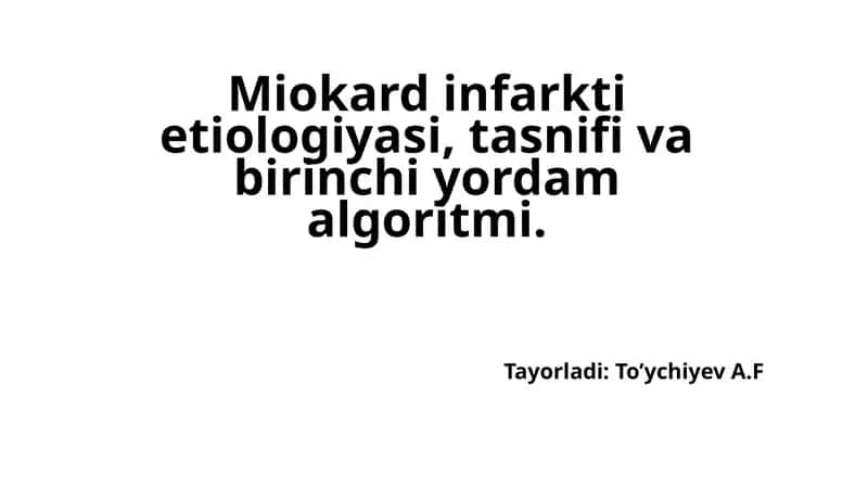 miokard infarkti