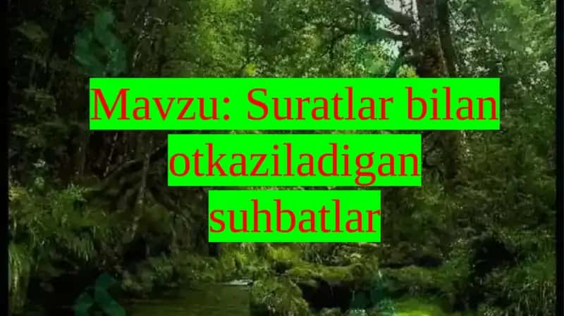 Suratlar bilan otkaziladigan suhbatlar